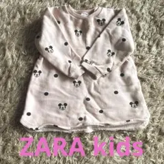 ZARA kids ワンピース　ミッキー　80cm ピンク　トレーナー