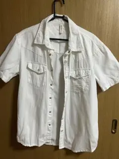 high quality product ホワイト 半袖シャツ フロント