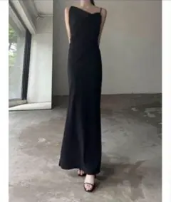 【完売品】celon asymmetry drape cami dress