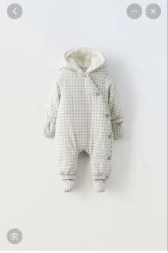 ZARA【美品】デタッチャブル キルティング チェック ジャンプスーツ