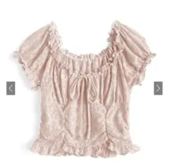 GRL 2Wayレースパフスリーブブラウス[dk1484]