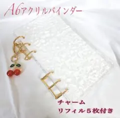 アクリルバインダー さくらんぼ A6 リフィル 家計簿貯金 推し活 トレカ収納