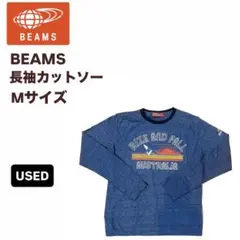 ＊USED＊　ビームス　長袖カットソー　杢調ネイビー　メンズM
