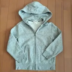 H&M グレー フード付きパーカー　裏起毛　 US 4-6Y　120