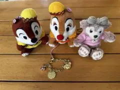 ディズニー チップ&デール・ダッフィー ぬいぐるみセット ダッフィーキーホルダー
