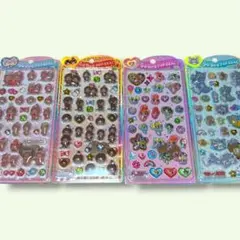 うるちゅるポップシール 4枚 パワパフガールズトムとジェリー モンチッチ