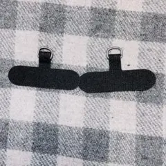 タグパッチ スマホ ストラップ 2枚　黒