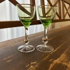 ボヘミア　チェコスロバキア製　ワイングラス