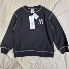 新品MLB NY ニューヨークヤンキース キッズ　トレーナー　グレー　120のサムネイル