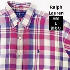 Ralph Lauren 半袖BDチェックシャツ　Ｌ