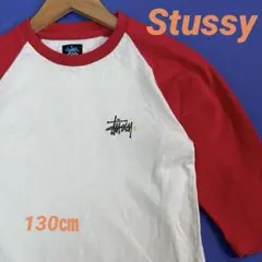 Stussy ラグランスリーブの七分袖 Tシャツ レッド ホワイトのサムネイル