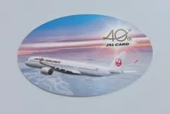 【非売品】JALカード 40周年記念 ステッカー　グッズ