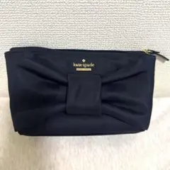 kate spade ブラック リボンポーチ　ケイトスペードポーチ
