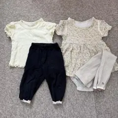 未使用含む　ベビー服セット フリル付きトップスとパンツ