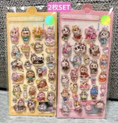 LABUBU ボンボンドロップシール(水あり)2枚set