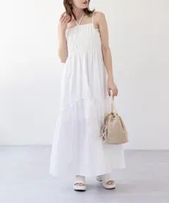 Chico 白キャミワンピ