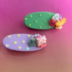 スイーツ　ヘアクリップ　デコレーション　ホイップ