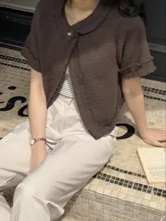 ツイード カーディガン