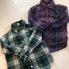 GAPチェックシャツ2枚セット　110 お洒落ボーイズ♫