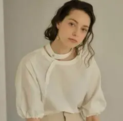 eaphi choker neck volume blouse