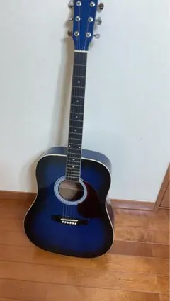 K)Headway アコースティックギター ブルーサンバースト ケース付 K)Headway アコースティックギター ブルーサンバースト ケース付