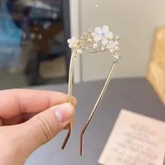 かんざし　花　 U字　着物　 浴衣　結婚式　七五三　フォーマル　【1296】