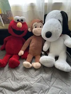 エルモ　ジョージ　スヌーピー　ぬいぐるみ　ユニバーサルスタジオジャパン