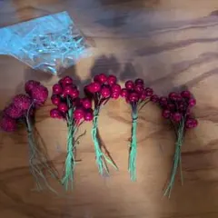 赤い装飾用 、シルバー星クリスマスオーナメントセット