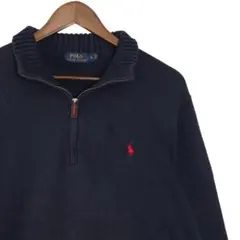 POLO RALPH LAUREN ポニー刺繡 ハーフジップ ニット セーター
