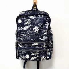 極美品☆レスポートサック ズッカ リュック ランダムテープ 紺 コラボ