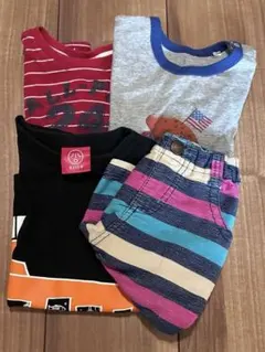 Tシャツ　半ズボンセット　まとめ売り　100cm 男の子　遊び　洗い替え用