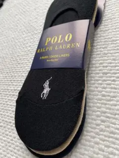 ポロラルフローレンレディースフットカバー 靴下ブラック、ベージュ,ネイビー3足