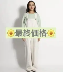 ニコアンド niko and サロペット オーバーオール　デニム白