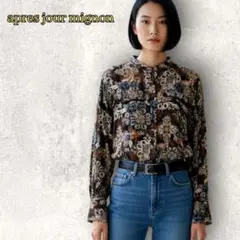 ✨美品✨apres jour mignon　シャツ　総柄　ペイズリー　ボタニカル