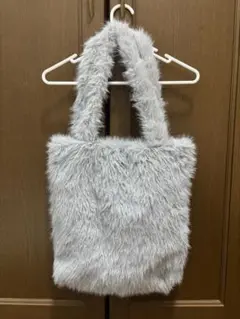 グレー ファー トートバッグ