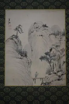 中国古美術・四尺蓮花掛軸・水墨画・八大山人印款・書道品・茶道・賞物・珍品画・肉筆 中国古美術・四尺蓮花掛軸・水墨画・八大山人印款・書道品・茶道・