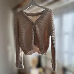 ピンクベージュ NICE CLAUPニットカーディガン