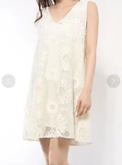 Desigual（デシグアル） レース ミニワンピース （ホワイト）