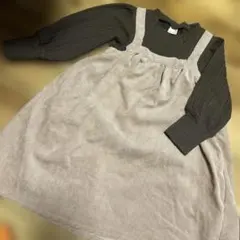 プティマイン　petit main コーデュロイジャンスカワンピース　110