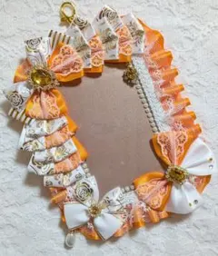 デコケース B7サイズ 89 オレンジ ホワイト