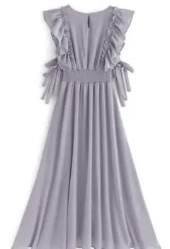 GRL フリルダブルサイドリボンフレアワンピース[tw1059]