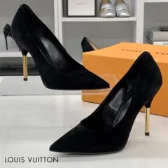 未使用 路易威登 Ultimate Line 麂皮 Monogram 高跟鞋