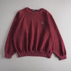 ラルフローレン　90年代　スウェット　トレーナー　ポロベア　えんじ色　美品