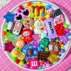 専用確認用A923-デコパーツ　まとめ売り　mチョコお菓子系　ラブブ