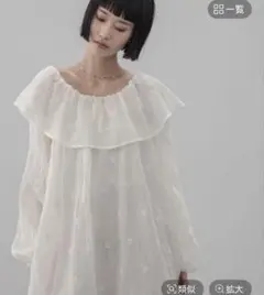 週末限定価格⭐️2WAYシシュウミニワンピース　ローリーズファーム