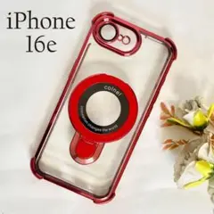 iPhone16eケース リング付MagSafe対応RE☆おまけガラスフィルム付