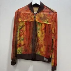 伊太利屋 シースルー 花柄ジップアップブルゾンのサムネイル