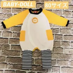 BABY DOLL 王冠刺繍ロンパース80サイズ