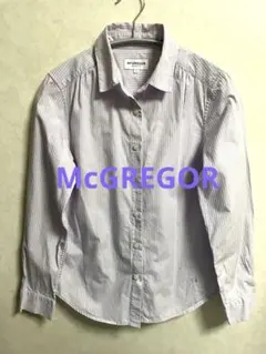 MCGREGOR 薄紫 ストライプ 長袖シャツ Mパープル 値下げ