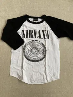 NIRVANA ラグランTシャツ Sサイズ ホワイト/ブラック